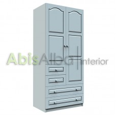 ГАРДЕРОБ ДВУКРИЛЕН С ЛОСТ И ЧЕТИРИ ЧЕКМЕДЖЕТА - W233