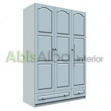 ГАРДЕРОБ ТРИКРИЛЕН С ЕДИН РЕД ЧЕКМЕДЖЕТА - W301