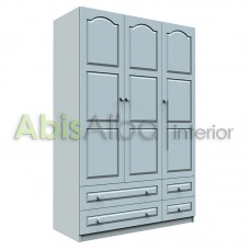 ГАРДЕРОБ ТРИКРИЛЕН С ДВА РЕДА ЧЕКМЕДЖЕТА - W302